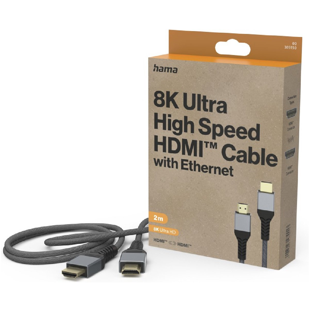 Hama HDMI Kabel 8K Ultra HD 2M met Ethernet